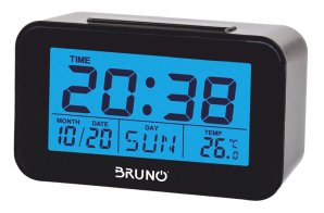BRUNO ξυπνητήρι BRN-0130 με μέτρηση θερμοκρασίας °C & °F μαύρο