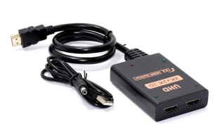 HDMI splitter CAB-H156 1-in σε 2-out 4K/60Hz HDR/HDCP 50cm μαύρο