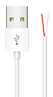 POWERTECH καλώδιο USB CAB-U156 με ελεύθερα άκρα 1m λευκό