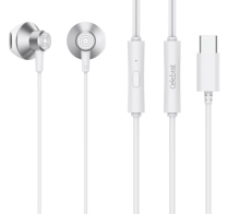 Celebrat Ακουστικά με Μικρόφωνο D14 USB-C 1.2m Λευκά