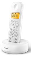 PHILIPS ασύρματο τηλέφωνο D1601W-34 με ελληνικό μενού λευκό