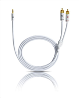 OEHLBACH i-Connect J Καλώδιο ήχου φορητής συσκευής 3.5mm Jack – 2 x RCA 1.5m Λευκό