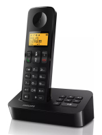 PHILIPS ασύρματο τηλέφωνο D2651B-34 με ελληνικό μενού μαύρο