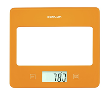 Sencor sks 5023or (πορτοκαλί) ζυγαριά κουζίνας γυάλινη βάση