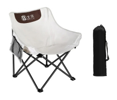 BEILE πτυσσόμενη καρέκλα HUH-0187 με τσάντα μεταφοράς 60x50x65cm λευκή
