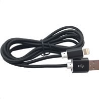 Simply Καλώδιο Data USB to Lightning USB 1,5m Πλεκτό Μαύρο