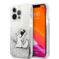 Karl Lagerfeld  Θήκη προστασίας από σιλικόνη – iPhone 13 Pro Max (Clear/Glitter Silver)