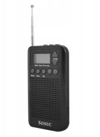 SONIC φορητό ραδιόφωνο R-9388 πτυσσόμενη κεραία μαύρο