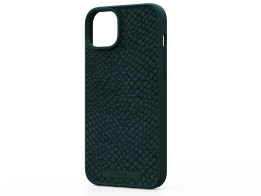 MOB NJORD IPHONE 15 PLUS CASE SALMON LEATHER MAGSAFE GREEN
