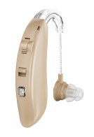 POWERTECH ακουστικό βαρηκοΐας PT-1095 με θήκη επαναφορτιζόμενο μπεζ