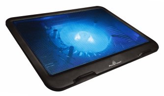 POWERTECH Βάση & ψύξη laptop PT-740 έως 15.6" 125mm fan LED μαύρο