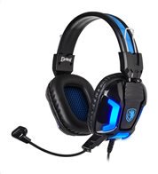 Sades Gaming Headset Element SA-702-BL Blue LED 3.5mm Jack 40mm Ακουστικά