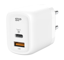 SILICON POWER φορτιστής τοίχου QM25 USB & USB-C 30W PD λευκός