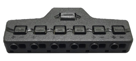 Splitter block TOOL-0095 για LED καλωδιοταινίες 6-port μαύρο
