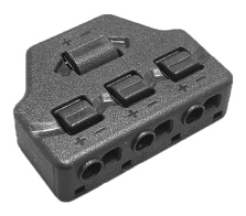 Splitter block TOOL-0096 για LED καλωδιοταινίες 3-port μαύρο