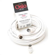 Osio OSK-1350 Ομοαξονικό καλώδιο κεραίας αρσενικό σε αρσενικό με θηλυκό αντάπτορα 10 m 75 Ω