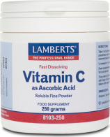 Lamberts Vitamin C as Ascorbic Acid 500mg Βιταμίνη για Ενέργεια & Ανοσοποιητικό 250gr