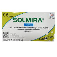 Solmira Αυτοδιαγνωστικό Τεστ Ταχείας Ανίχνευσης Αντιγόνων SARS-CoV-2 / Influenza A+B / RSV 1τμχ