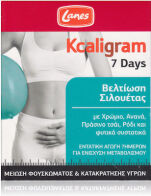 Lanes Kcaligram 7 Days Βελτίωση Σιλουέτας Μείωση Φουσκώματος & Κατακράτησης Υγρών Συμπλήρωμα για Αδυνάτισμα 14 ταμπλέτες