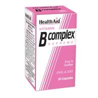 Health Aid B Complex Supreme Συμπλήρωμα Διατροφής Βιταμίνης Β 30 Κάψουλες
