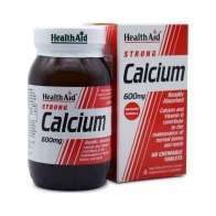 Health Aid Strong Calcium Ασβέστιο 600mg 60 μασώμενες ταμπλέτες
