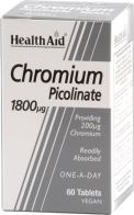 Health Aid Chromium Picolinate Χρώμιο 1800mcg 60 ταμπλέτες