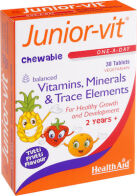 Health Aid Junior-Vit Βιταμίνη Tutti Frutti 30 μασώμενες ταμπλέτες
