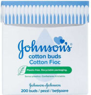 Johnson & Johnson Μπατονέτες Χωρίς Πλαστικό σε Ανακυκλώσιμη Συσκευασία Johnson's Johnson's (200τεμ)