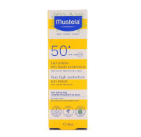Mustela Αδιάβροχο Παιδικό Αντηλιακό Γαλάκτωμα για Πρόσωπο & Σώμα SPF50+ 40ml