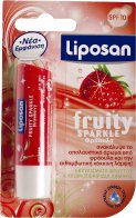 Liposan Strawberry Shine Lip Balm Περιποίησης Χειλιών Φράουλα 4.8gr