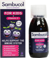 Olvos Science Sambucol Kids + Vitamin C Συμπλήρωμα για την Ενίσχυση του Ανοσοποιητικού 120ml