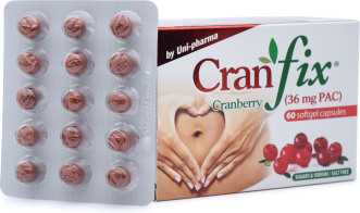 Unipharma Unipharma Cranfix Cranberry Συμπλήρωμα Διατροφής Κατά των Ουρολοιμώξεων, 60Caps