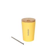 Boobam Cup Lite Κίτρινο Ποτήρι Θερμός με Καλαμάκι  350ml