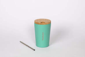 Boobam Cup Lite Ποτήρι Θερμός με Καλαμάκι Γαλάζιο 350ml
