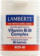 Lamberts Vitamin B-50 Complex Βιταμίνη για τα Μαλλιά & τo Δέρμα 60 ταμπλέτες