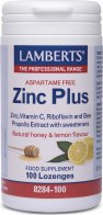 Lamberts Zinc Plus Καραμέλες με Ψευδάργυρο & Βιταμίνη C με Γεύση Μέλι & Λεμόνι 100 παστίλιες