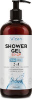 Vican Wise Men Shower Gel 3in1 Spicy Ανδρικό Αφρόλουτρο με Άρωμα Κάρδαμου & Bitter Orange, 500ml