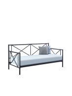 Arte Libre Κρεβάτι Μονό Μεταλλικό Jasmine 208x97.6x100cm Μαύρο