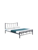 ARTELIBRE Κρεβάτι Ημίδιπλο ROSE Μαύρο Μέταλλο 208x129x100cm (Στρώμα 120x200cm)