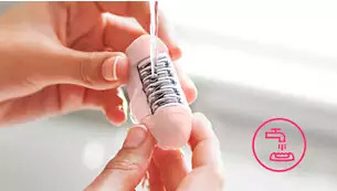 Κεφαλή αποτρίχωσης που πλένεται για εξαιρετική υγιεινή και εύκολο καθάρισμα