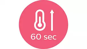 Γρήγορη προθέρμανση: έτοιμο για χρήση σε 60 δευτερόλεπτα