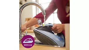 Λιγότερο συχνό γέμισμα χάρη στην πολύ μεγάλη δεξαμενή νερού 300 ml