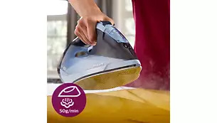 Παροχή ατμού έως και 50 γρ./λεπτό για άριστη αφαίρεση των τσακίσεων