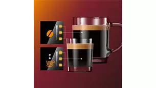 Προσαρμόστε την ένταση αρώματος και την ποσότητα με το μενού My Coffee Choice