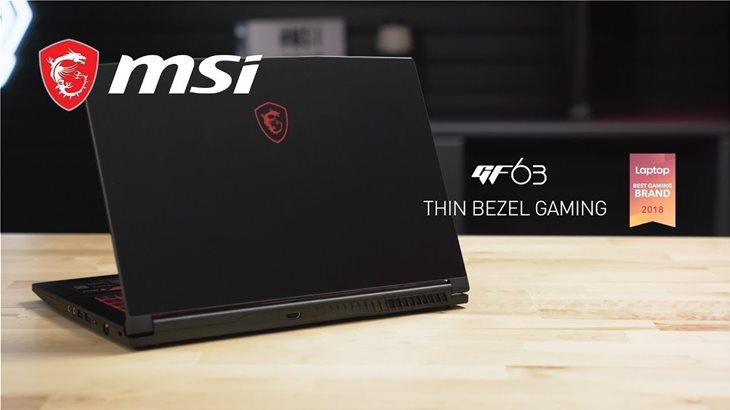 MSI Gaming Laptop GF63 Thin 9SC (GTX 1650 MAX Q ,GDDR5 4GB