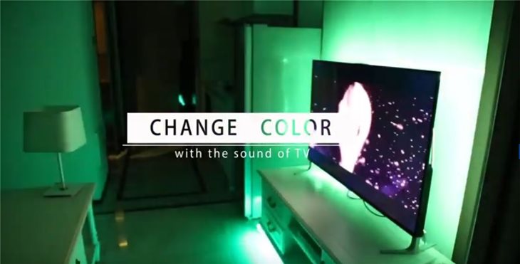 Υποστηρίζει 16 εκατομμύρια χρώματα και ρύθμιση φωτεινότητας.