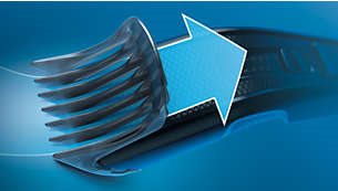 Οι κομμένες τρίχες απομακρύνονται εύκολα για 2x γρηγορότερο τριμάρισμα