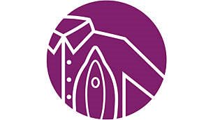 Ασφαλές για όλα τα υφάσματα που σιδερώνονται, εγγυημένα χωρίς καψίματα