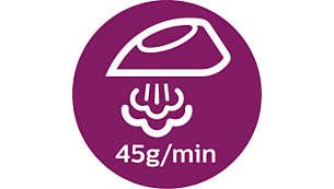 Έξοδος ατμού έως 45g/min