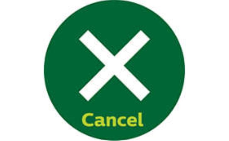 Κουμπί ακύρωσης για άμεση διακοπή λειτουργίας